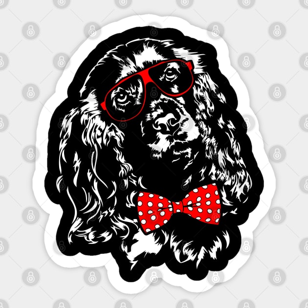 Funny cute Cocker Spaniel portrait dog lover Sticker by wilsigns